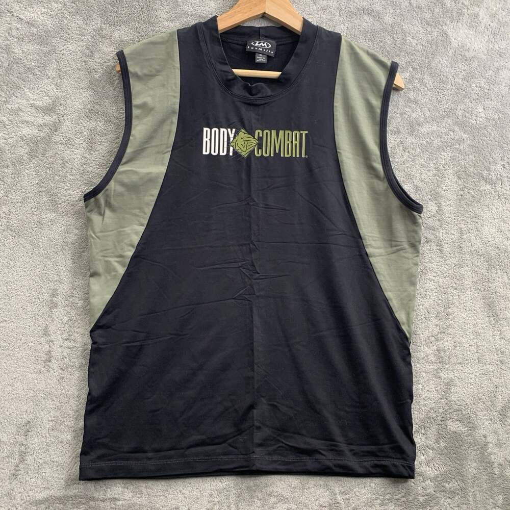 Les Mills Shirt Mens XL Body Combat Tank Top Workout Gym Training Active Slim
